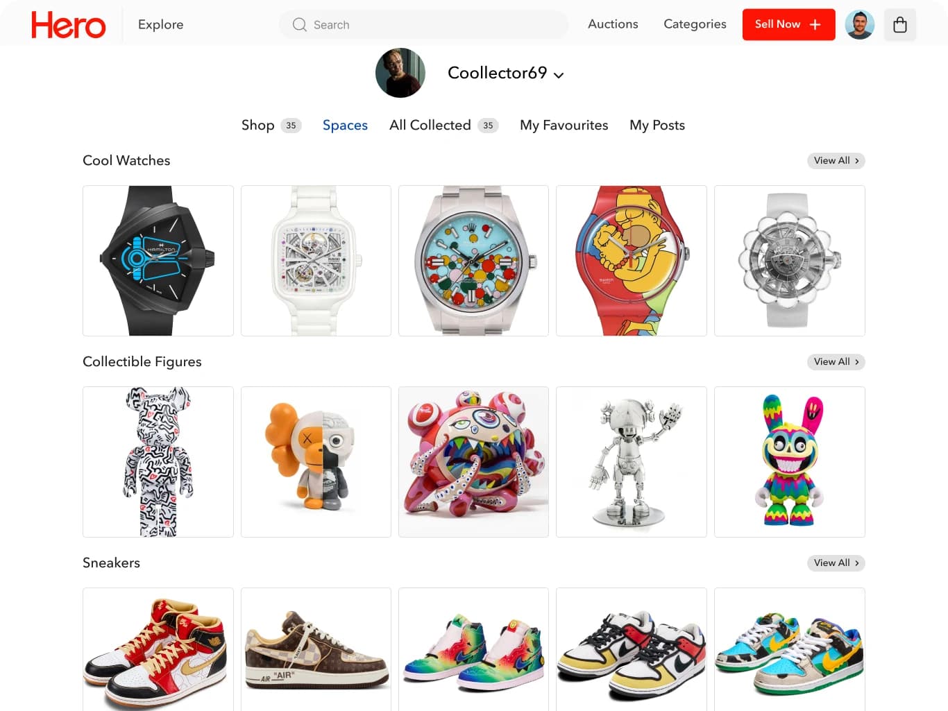 A curated collection Space displayed on an iPad